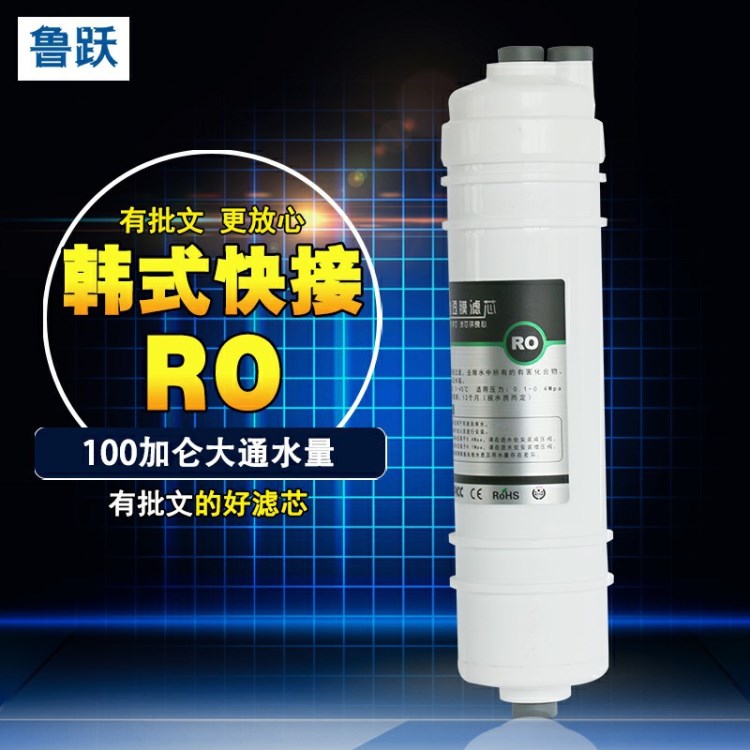 凈水器濾芯10寸通用韓式RO反滲透膜濾芯100g快接反滲透膜