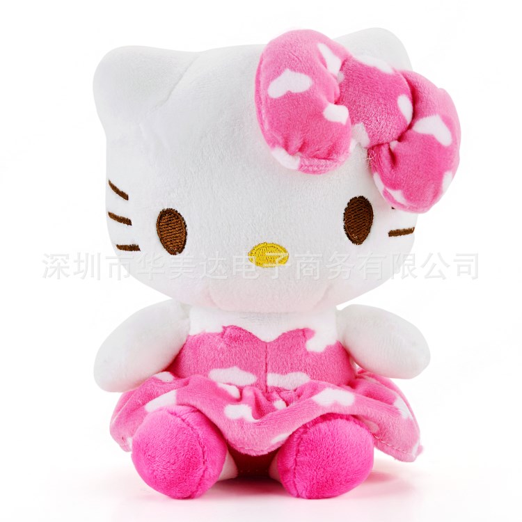 可愛hello kitty毛絨玩具凱蒂貓公仔kt貓公仔生日禮物爪機娃娃