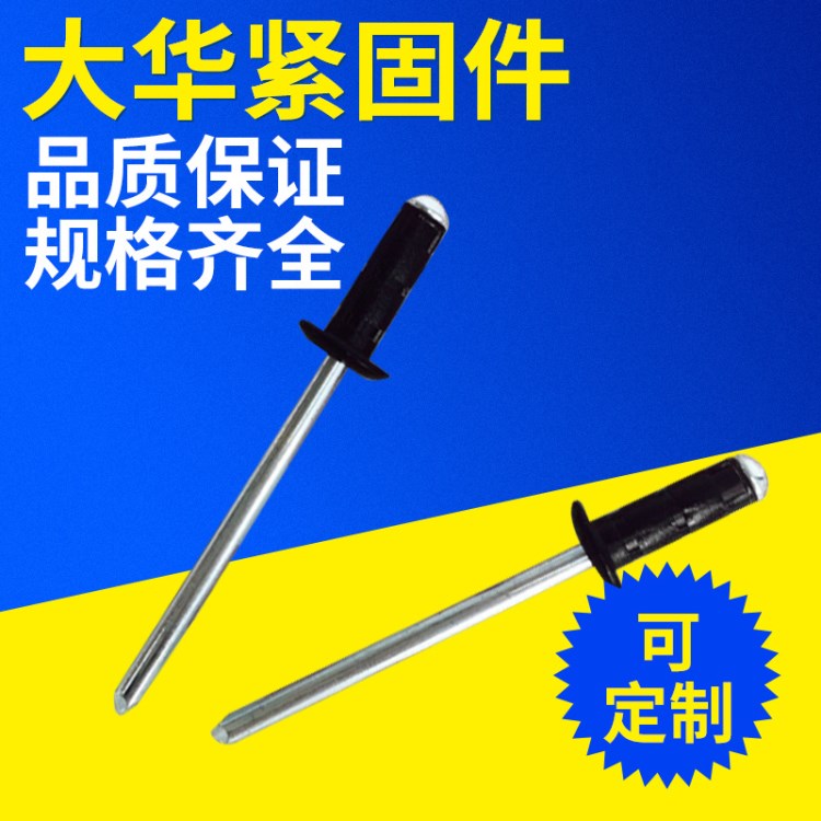 黑色全鋁燈籠抽芯鉚釘 國標(biāo)沉頭燈籠鉚釘 非標(biāo)防水燈籠鉚釘