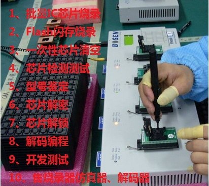 批量IC芯片代燒錄 flash閃存寫程序鑒定解密解鎖清空解碼編程測試