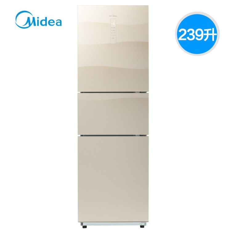 Midea/美的 BCD-239WTGM風冷無霜三門冰箱家用三門式電冰箱格調金