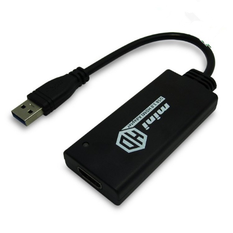 USB3.0轉(zhuǎn)HDMI高清轉(zhuǎn)接線 接電腦電視外置多屏顯卡延長線轉(zhuǎn)換器