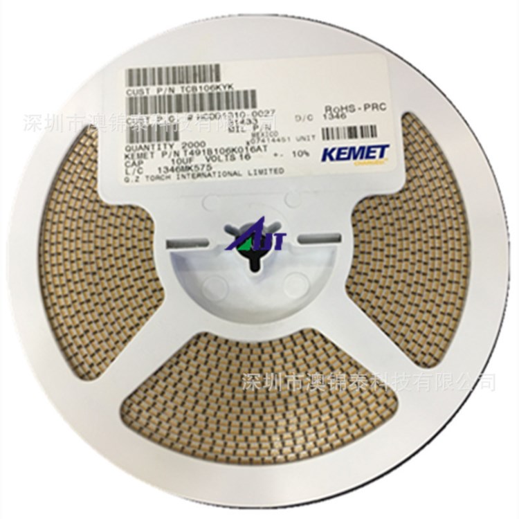 KEMET/基美鉭電解電容10UF 16V B型  體積1210