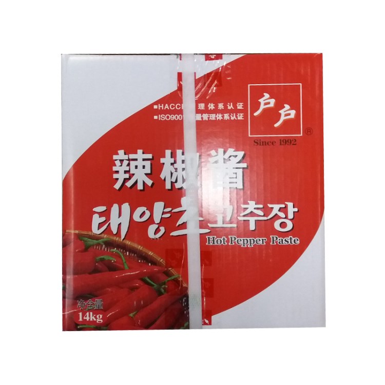 韩国  户户 辣椒酱   14KG/箱石锅拌饭,炒年糕