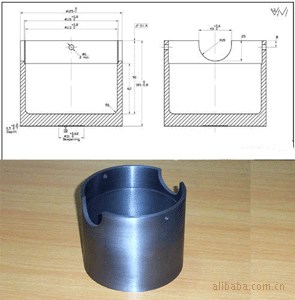 株洲钨钼厂家加工定制 高品质高精度 钨钳锅  钼坩埚