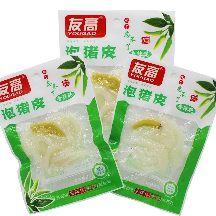 高氏友高食品 32g泡椒豬皮 四川特產(chǎn)休閑食品零食泡豬皮廠家批發(fā)