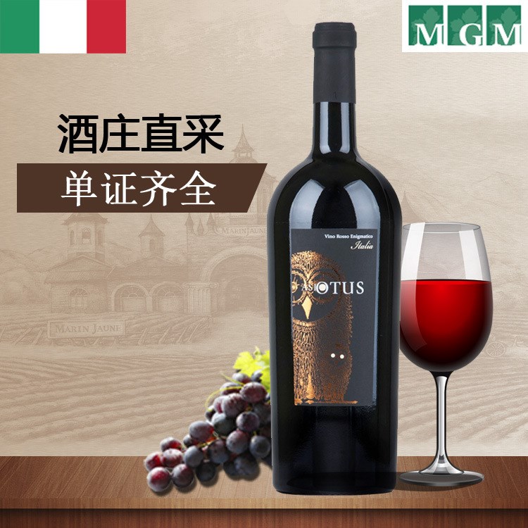 招地區(qū)代理 分銷商 MGM 貓頭鷹 紅葡萄酒 意大利原瓶1.5L