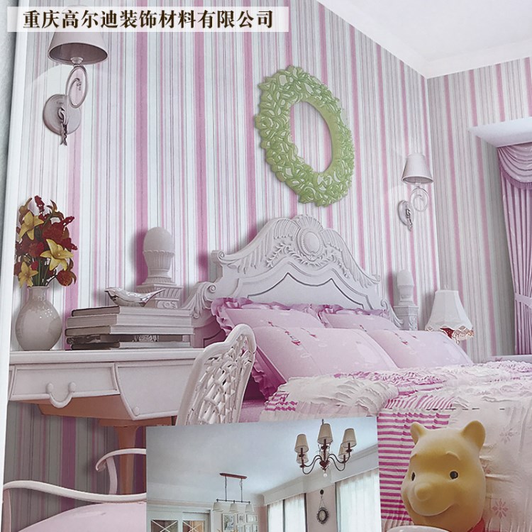 新款印花無紡壁紙客廳臥室防霉防潮隔音酒店壁紙批發直銷