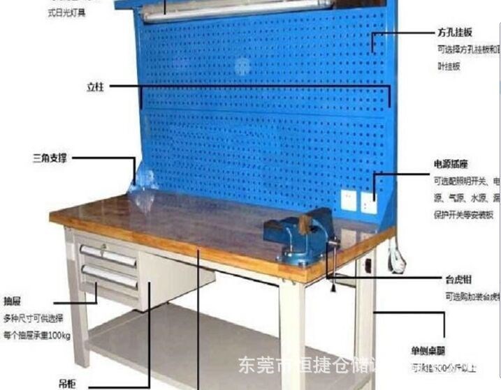 批發(fā)湛江鉗工工作臺(tái) 惠州帶燈架工作臺(tái) 河源抽屜工作臺(tái) 非標(biāo)定做