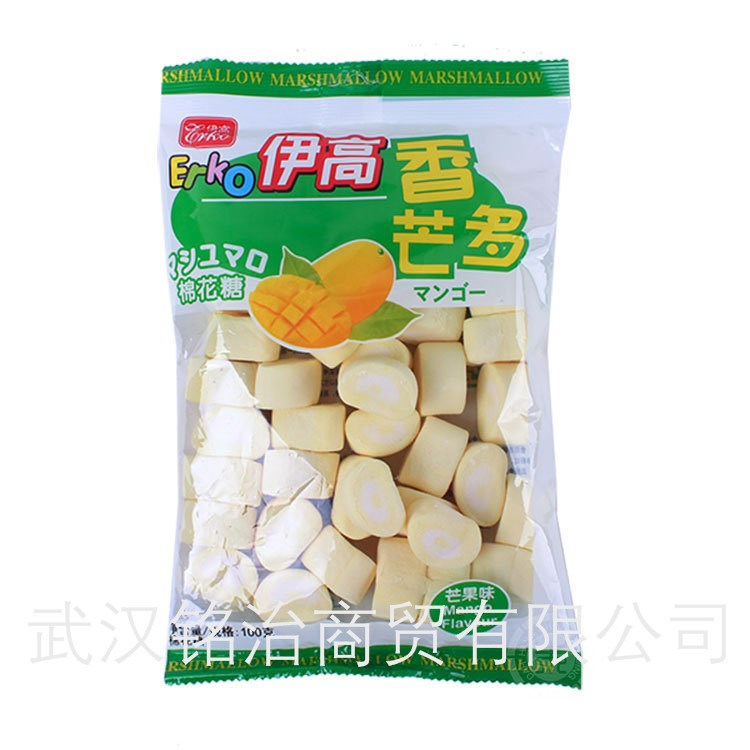 伊高 彩色果味棉花糖 水果味軟糖 100G/袋 36袋/箱