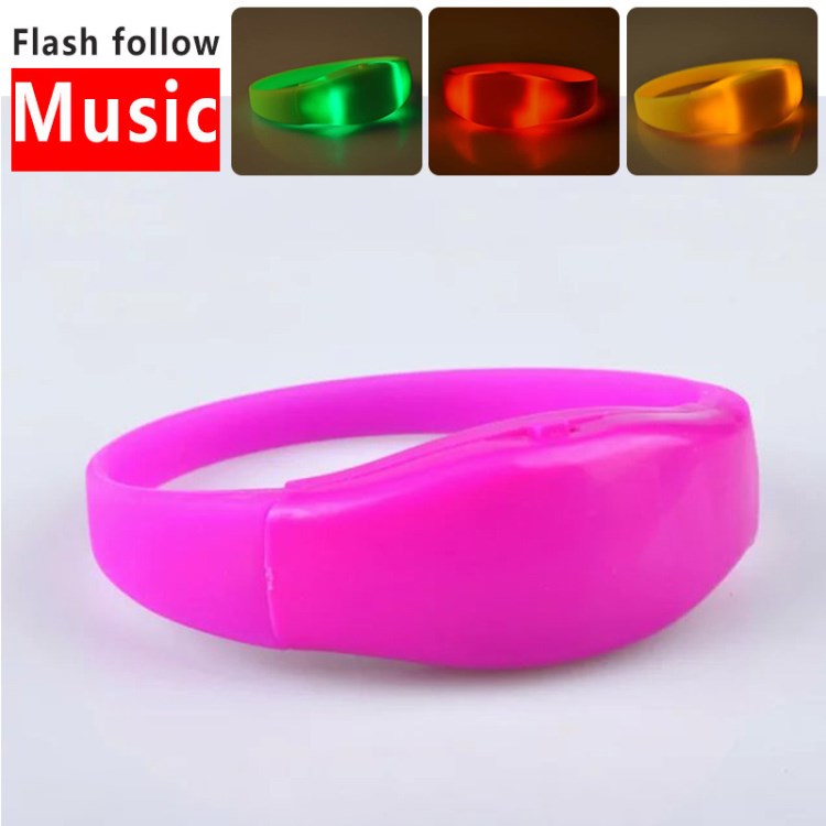 不透明硅膠手環(huán) 按鍵款 LED發(fā)光 夜光手環(huán) 定制LOGO 廠家直銷批發(fā)