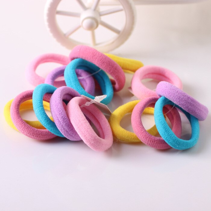 現貨批發 韓國女士無接縫毛巾發圈扎頭發頭繩不傷發糖果色皮筋