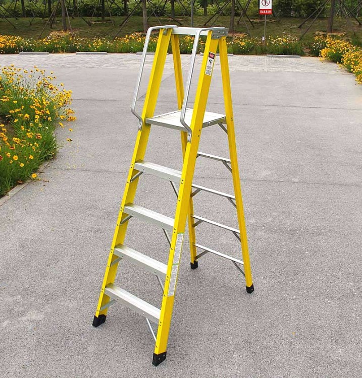 玻璃钢人字梯 平台梯 绝缘梯 扶手梯电工梯 Fiberglass Ladders