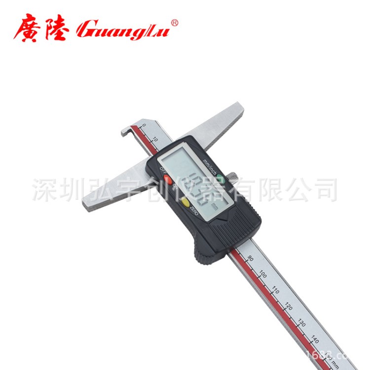 廣陸單鉤數(shù)顯深度尺帶鉤電子游標(biāo)深度卡尺0-150-200-300mm
