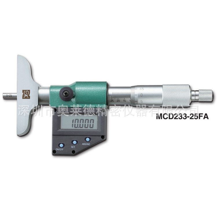 日本sk新瀉精機(jī)數(shù)顯千分尺 深度千分尺M(jìn)CD233-25FA MCD233-25FB