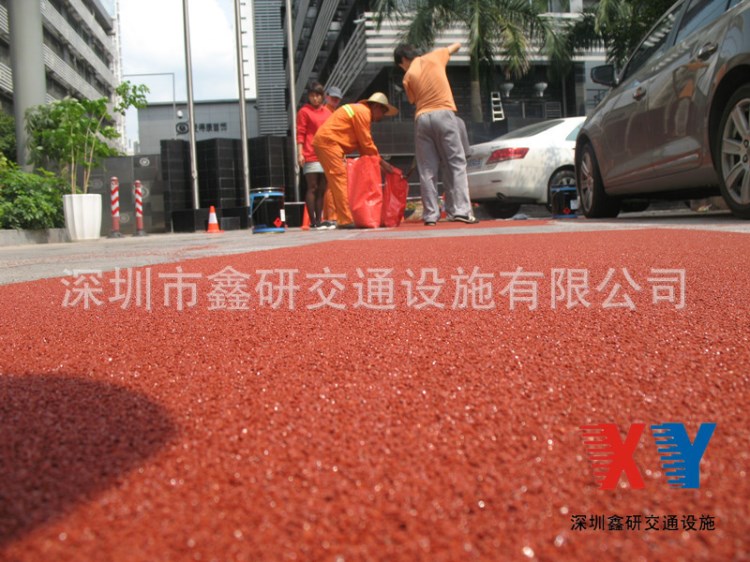深圳彩色路面施工/熱熔劃線/冷漆標線/彩色防滑路面涂料