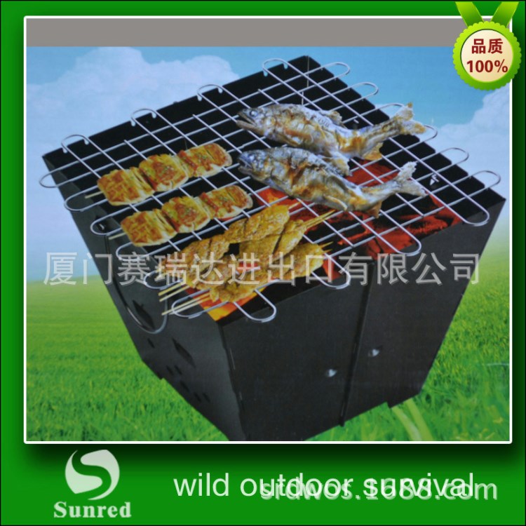 廠家戶外便攜燒烤爐 家用不銹鋼燒烤架 小型可折疊bbq