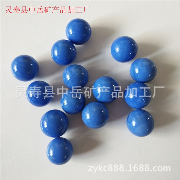 大量供應(yīng)14mm16mm藍(lán)色玻璃球25mm藍(lán)色玻璃珠藍(lán)瓷 奶油藍(lán)色花心