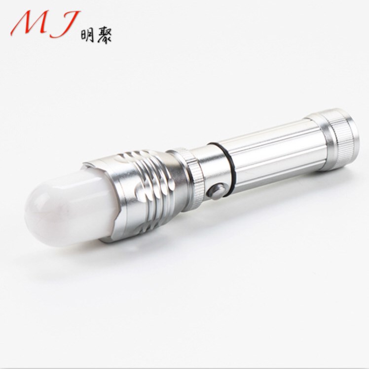 新款515強光LED變焦手電筒 多功能 求救信號燈 帶燈罩