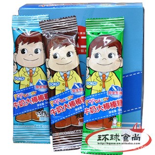  不二家棒棒糖牛奶和水果味280g食品 休闲零食糖果批发