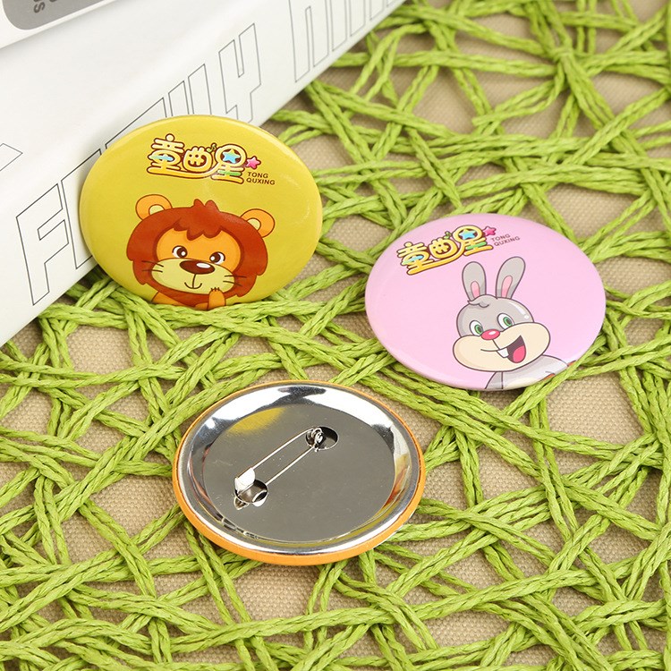 馬口鐵塑料底徽章定做 定制慶典紀念品廣告贈品圓形胸章 創意禮品