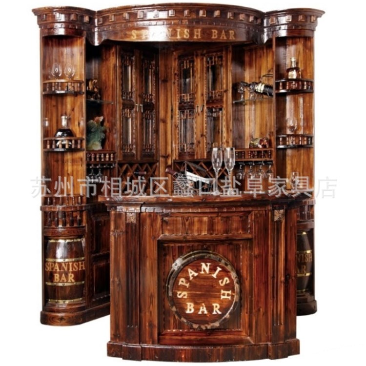 廠家直供 仿舊酒柜玄關酒柜 簡約時尚便利店酒柜 雙面酒柜可加工