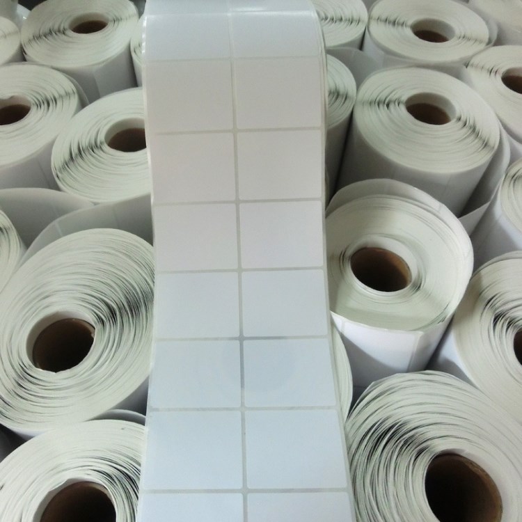 铜版纸 不干胶标签纸 条码打印纸 空白条码纸50*40*2000 需配碳带