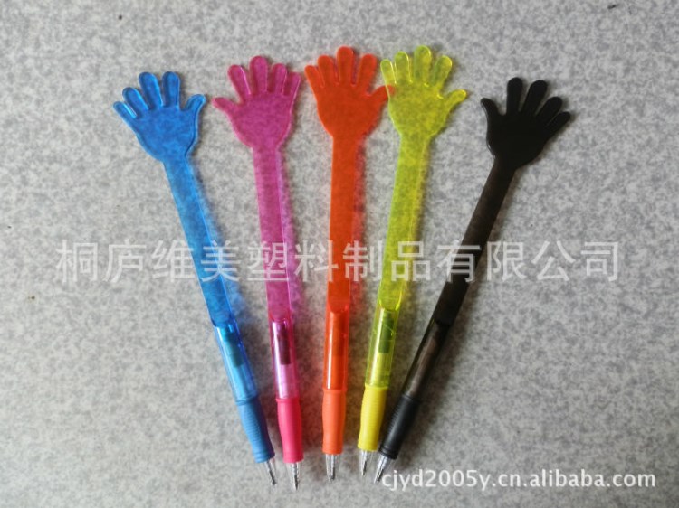 【廠家直銷】外形獨(dú)特手掌造型圓珠筆  可印各種LOGO