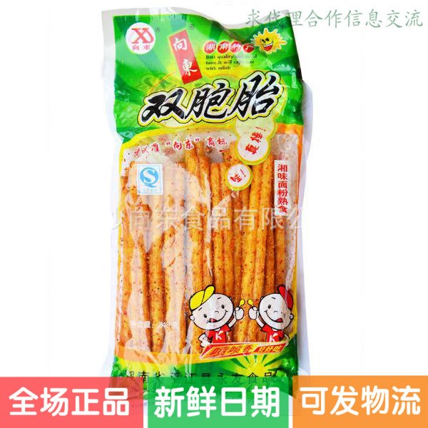 長沙超市真空麻辣熟食批發(fā)配送 向東湘味面粉雙胞胎辣條188*60包