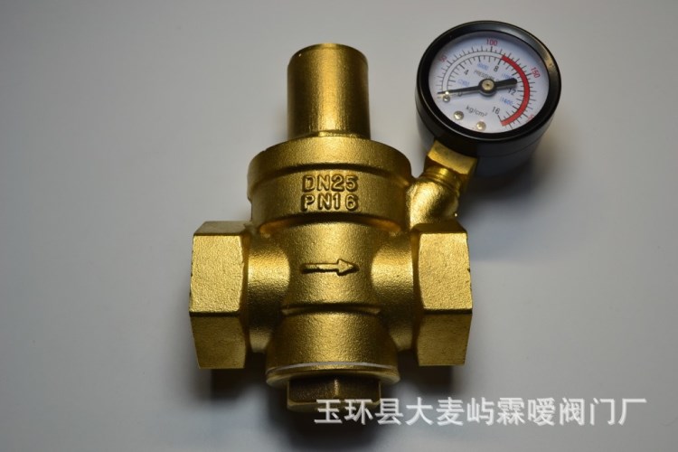 霖噯閥門6分全銅黃銅家用自來水減壓閥 熱水凈水器飲水設(shè)備穩(wěn)壓閥