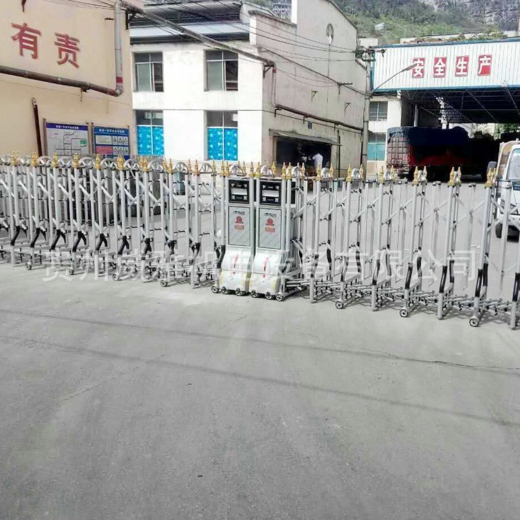 大量批發(fā) 學(xué)校大門伸縮門 遙控智能伸縮門 不銹鋼電動(dòng)伸縮門