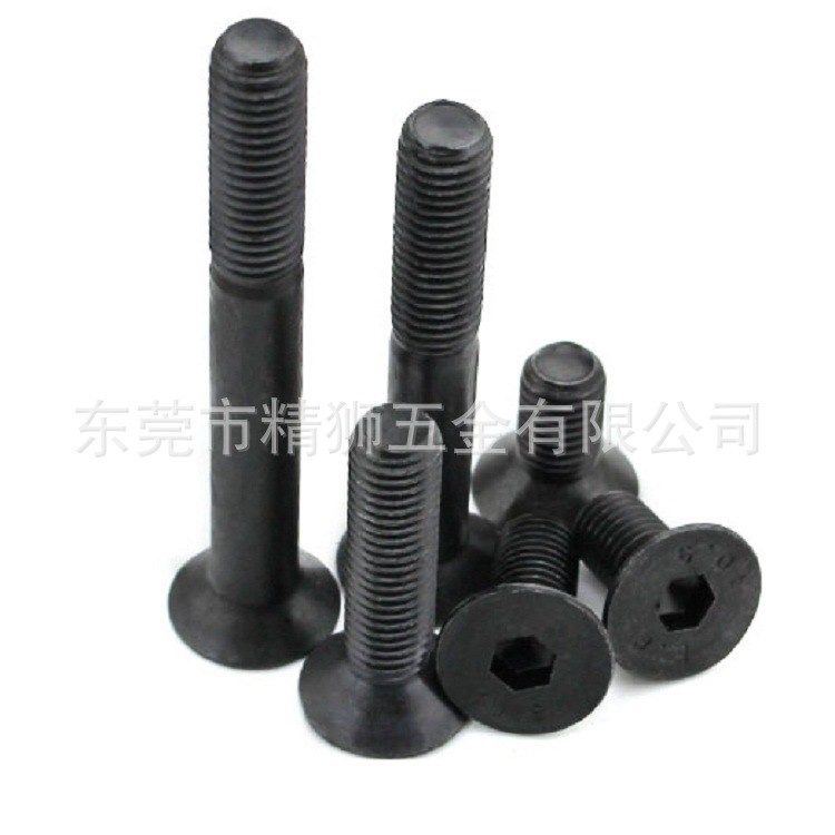 高強(qiáng)度黑色沉頭內(nèi)六角螺絲 DIN7991 10.9級(jí)平杯螺釘M2/2.5