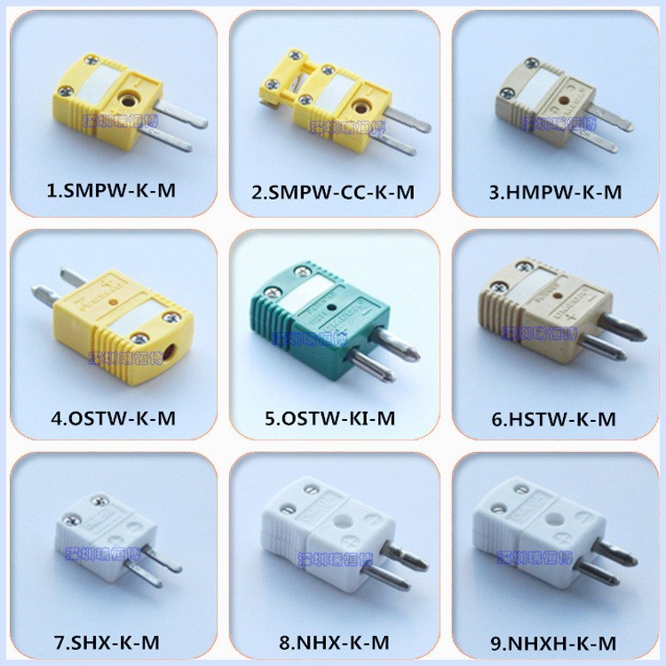 原裝 美國(guó)omega K型黃色高溫插頭插座 K型測(cè)溫端子 熱電偶連接器