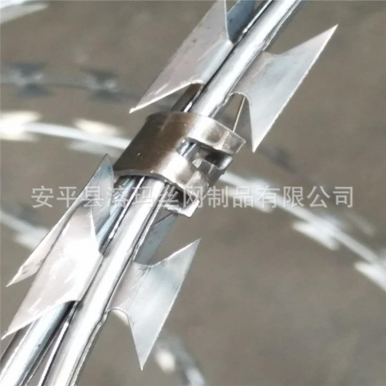 刺線絲網廠家供應河南新鄉監獄圍墻防盜500mm鍍鋅刀片刺繩可定做