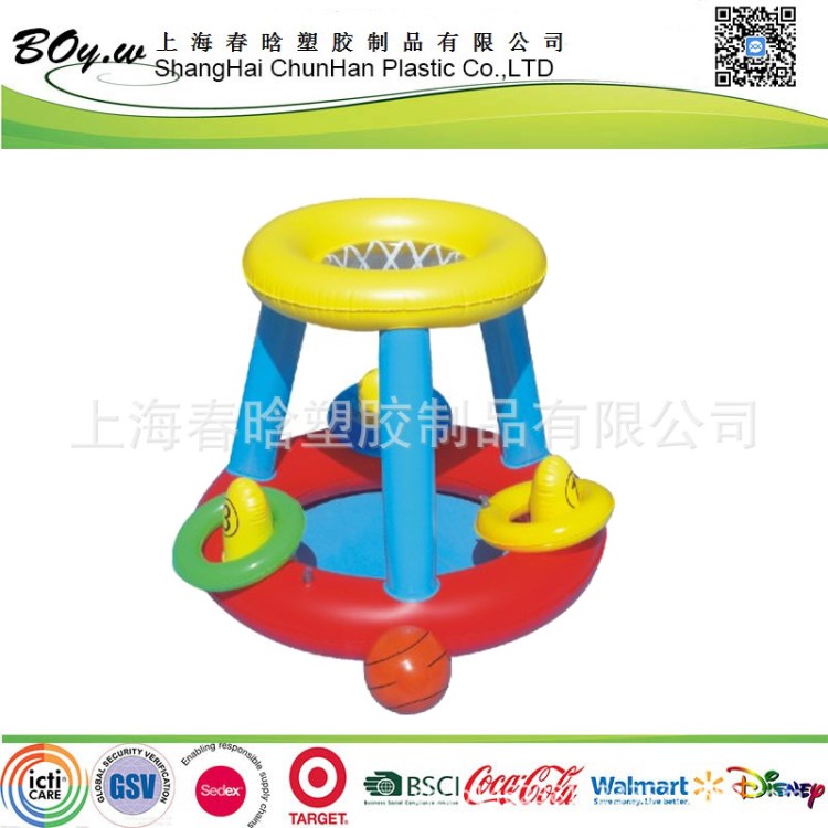 廠(chǎng)家批發(fā)環(huán)保pvc 方便便捷籃球架 兒童休閑充氣籃球架