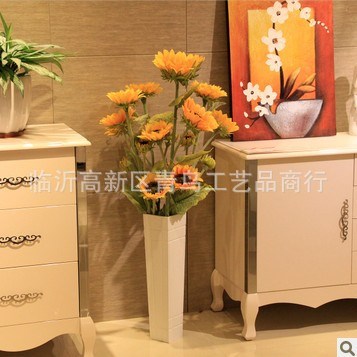 仿真5頭向日葵花仿真向日葵太陽花廠家直銷植毛手感向日葵假花