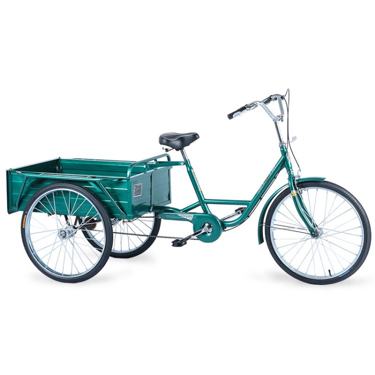 上海綠色車斗80cm買菜成人腳踏自行車輕便人力三輪車?yán)先舜杰?
                                                         style=