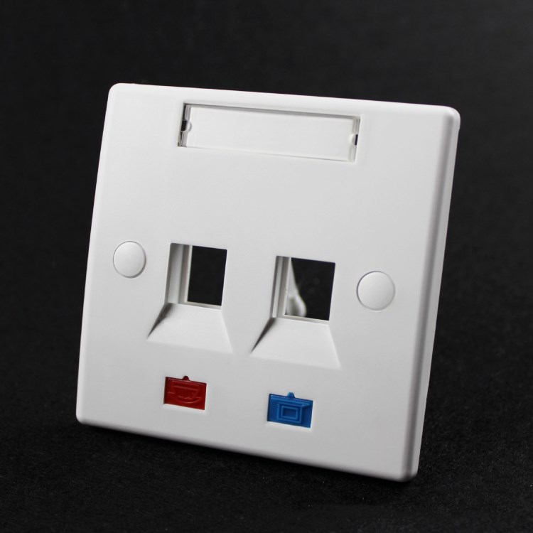 供應(yīng)86型網(wǎng)絡(luò)面板，信息面板，雙口3M款式斜口面板 可OEM貼牌