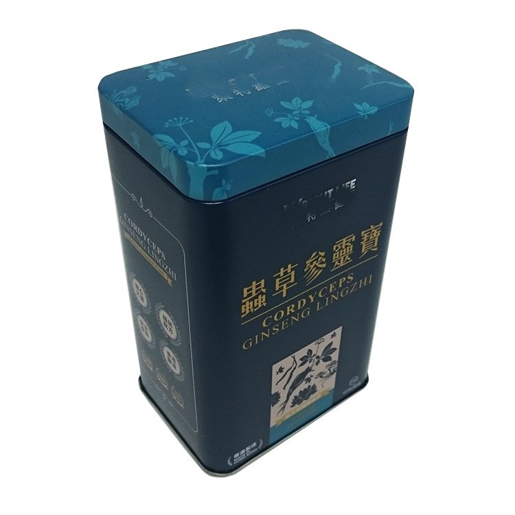 東莞工廠定制食品鐵盒 保鍵品金屬盒禮品 長(zhǎng)方形小盒子蟲(chóng)草包裝