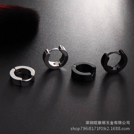 廠家直銷不銹鋼耳環男耳釘女飾品簡約時尚潮男個性耳圈單只耳扣