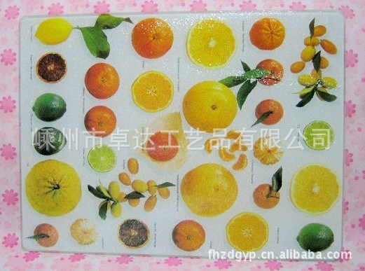 廠家直銷批發訂做鋼化菜板玻璃板貼紙卡通 個性化砧板