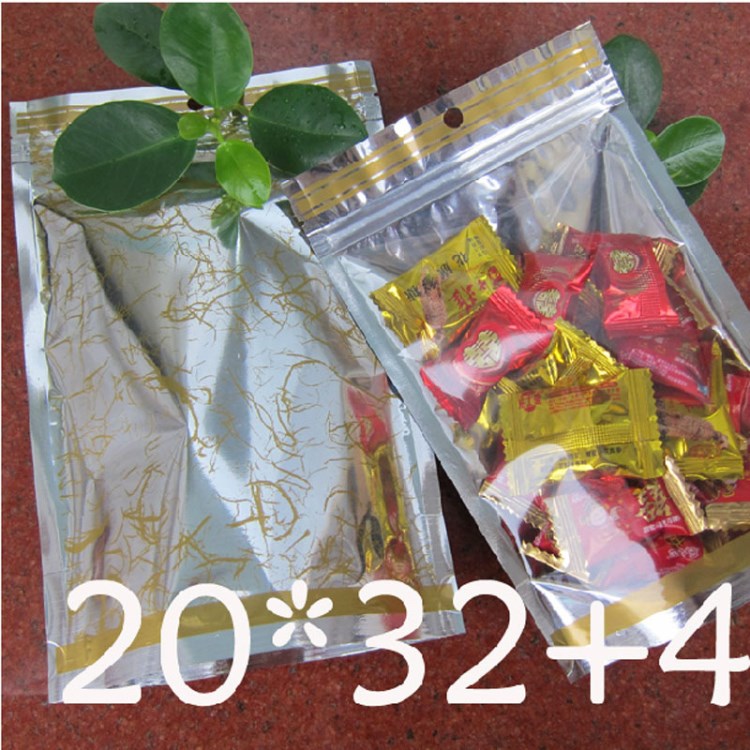 20*32+4cm明暗自立袋 金花陰陽(yáng)站立骨袋 東北特產(chǎn)干果年貨袋 1個(gè)