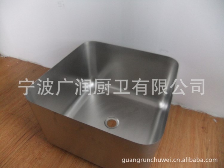 供應澳洲不銹鋼拉深無邊大水槽 商用配槽