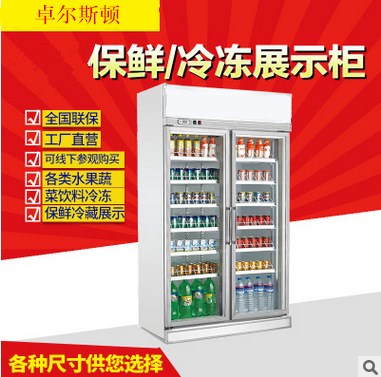 深圳冰柜超市便利店水柜風(fēng)冷 水果展示柜雙門自選飲料保鮮柜