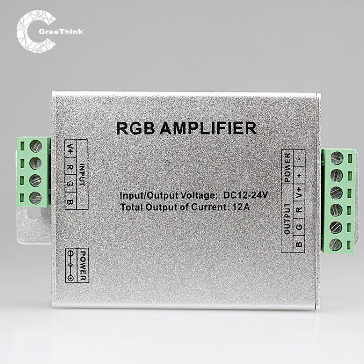 創(chuàng)想 LED控制器七彩RGB同步信號放大器RGB燈帶控制器中繼放大器