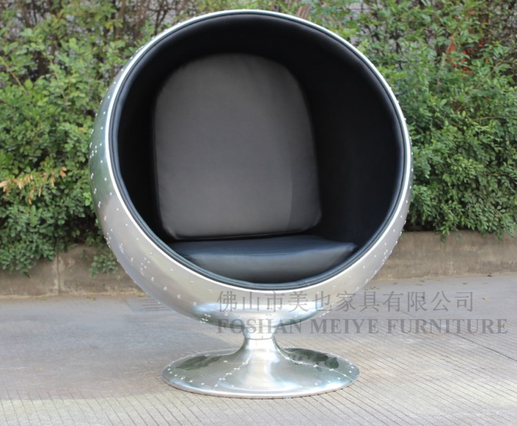 铝皮太空椅 ball chair aluminum 玻璃钢休闲椅