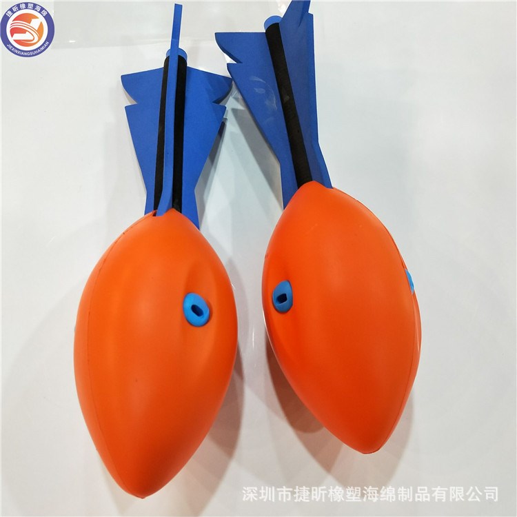 廠家供應(yīng)耐揉PU發(fā)泡火箭壓力球 復(fù)合eva高彈球批發(fā)