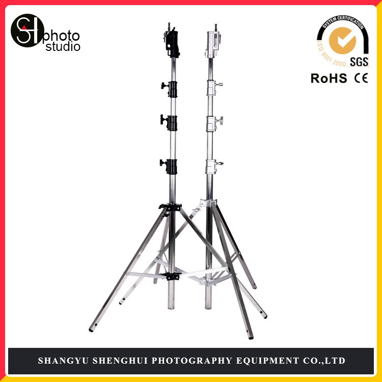 4.5米高影視不銹鋼攝影燈架鏑燈帕燈腳架廣告棚大鋼腿6號燈腿