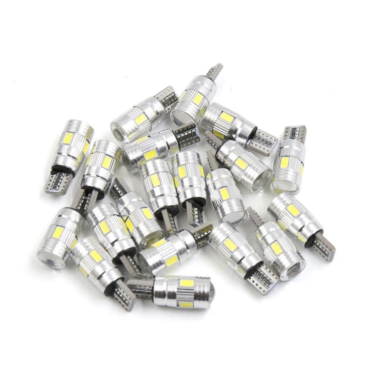 汽車LED示寬燈 T10-5630-6SMD 高亮解碼示寬燈 牌照燈