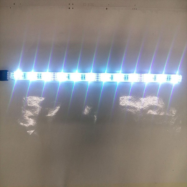 汽車LED裝飾燈條30CM12SMD5050RGB軟條燈貼片燈條燈帶